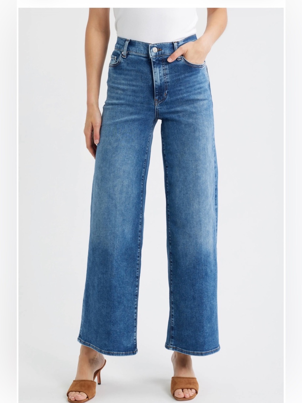 FRAME Le Slim Palazzo High Waist Wide Leg Jeans